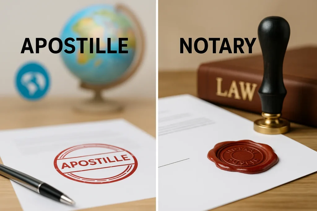 Difference Between Apostille and Notary in India (2025)