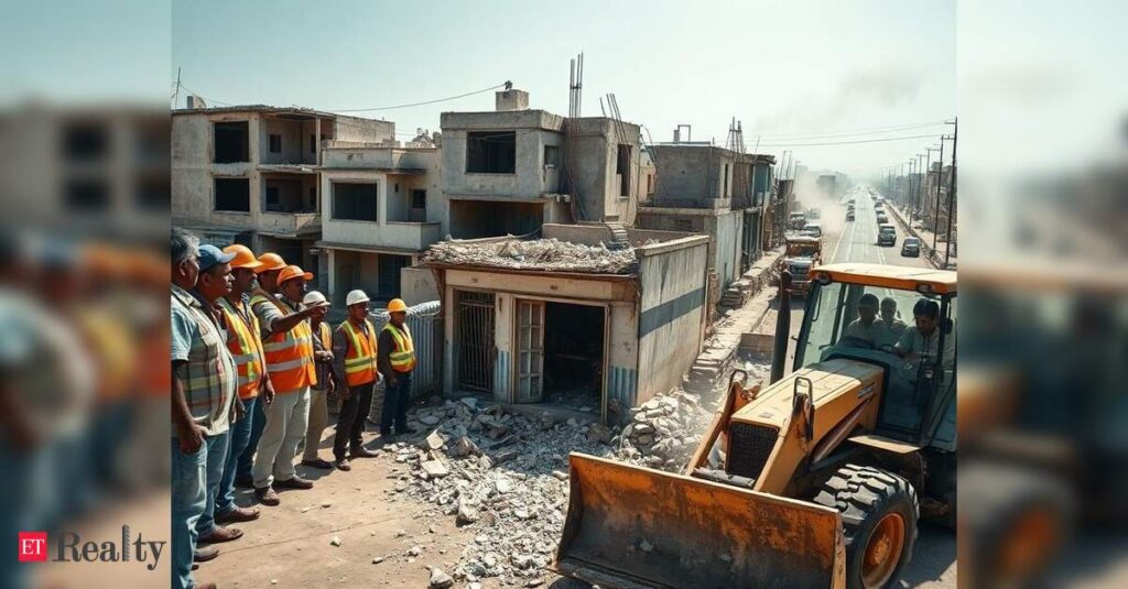 Home 32 ahmedabad demolishes 20 houses and 4 shops for road expansion in narol